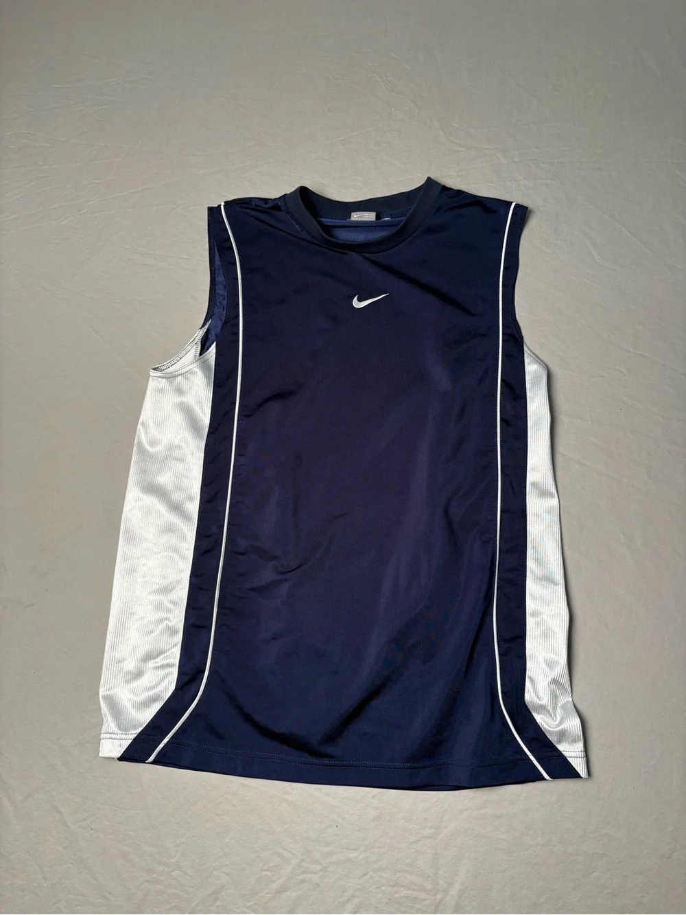 Nike Men’s Navy & White Sleeveless Swim Top